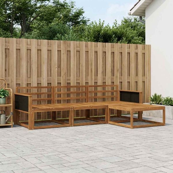 Комплект дивани за открито 4 pcs Натурално