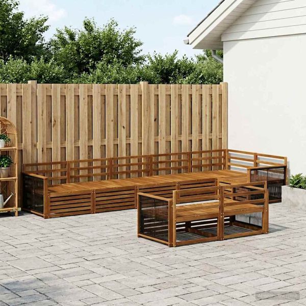 Комплект дивани за открито 8 pcs Натурално