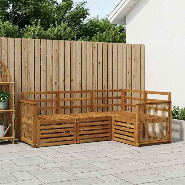 Комплекти дивани 4 pcs Солидно акациево дърво