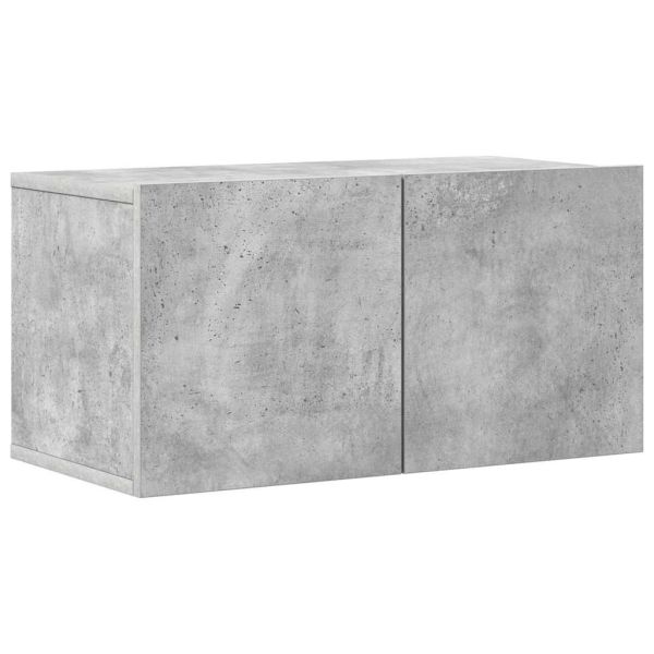 Комплект ТВ шкафове от 6 части, бетонно сиви, инженерно дърво