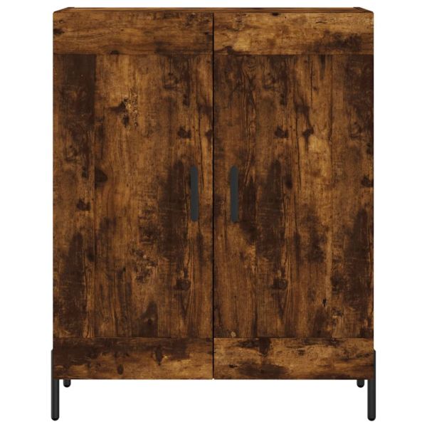 Висок шкаф, опушен дъб, 69,5x34x180 см, инженерно дърво