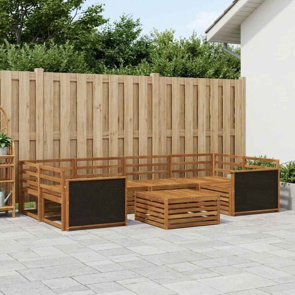 Комплект дивани за открито 7 pcs Натурално
