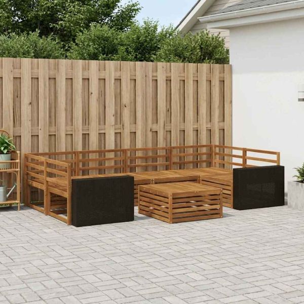 Комплект дивани за открито 7 pcs Натурално