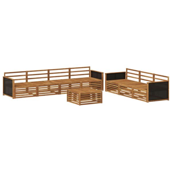 Комплект дивани за открито 8 pcs Натурално 79 x 79 x 37 см