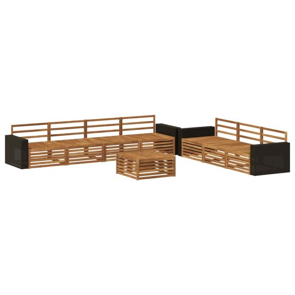 Комплект дивани за открито 8 pcs Натурално 79 x 79 x 37 см