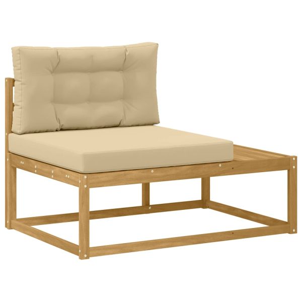 Комплект дивани за открито Бяло 230,5 x 83 x 73 см Полиестер