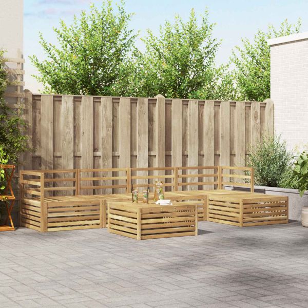 Комплект дивани за открито 6 pcs Бяло 79 x 79 x 37 см