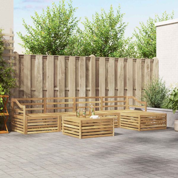 Комплект дивани за открито 6 pcs Бяло 79 x 79 x 37 см