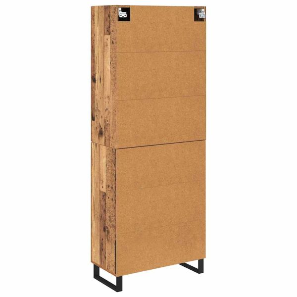 Висок шкаф 2 pcs Старо дърво 69,5 x 34 x 180 см
