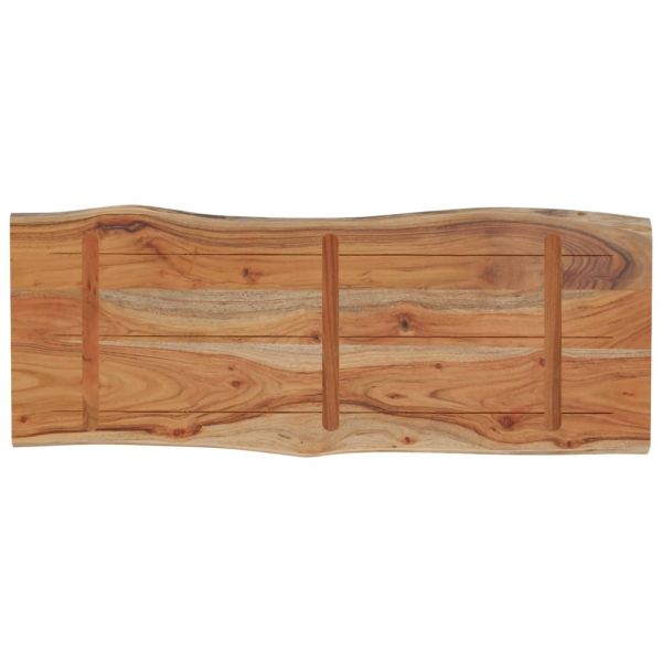 Плот за маса, 90x40x2,5 см, правоъгълен, акация масив, жив ръб