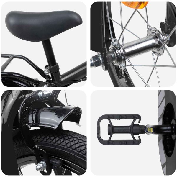 Детски Велосипед 14 инча за деца от 3 до 5 години Черно