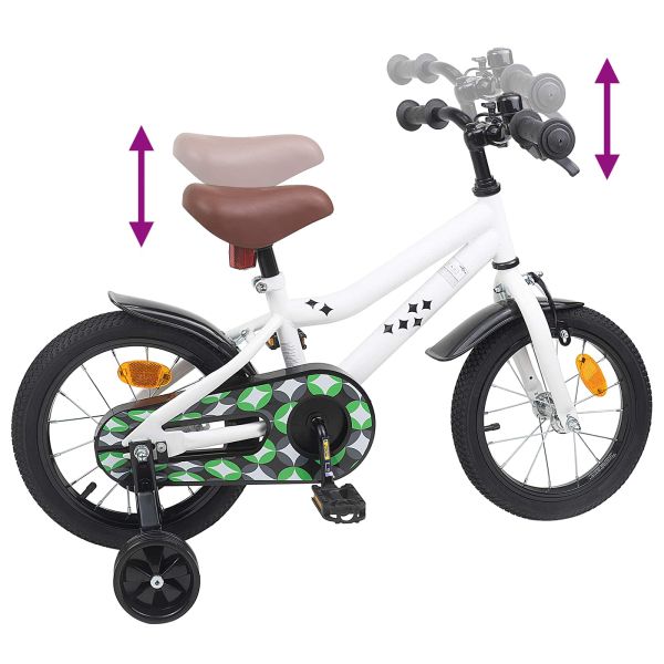 Детски Велосипед 16 инча за деца на възраст 4-6 години Бяло