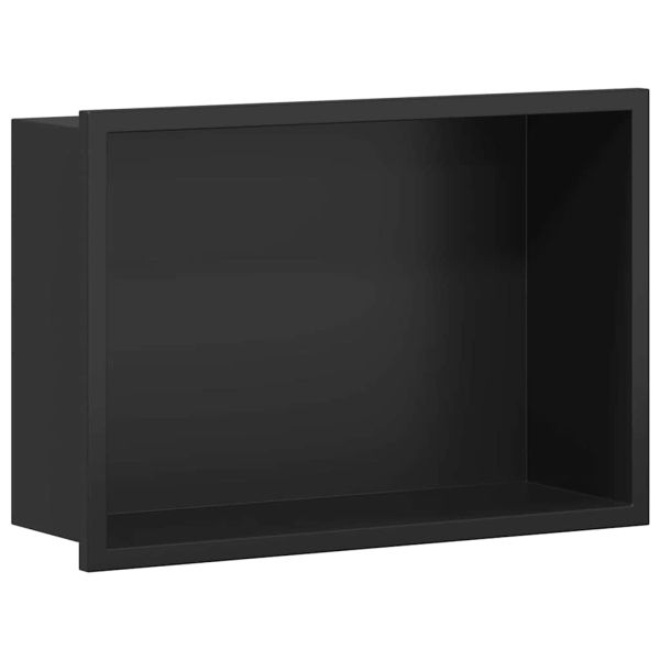 Нишата за душ Черно 30 x 20 x 9,5 см Неръждаема стомана