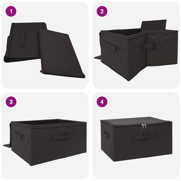 Кутия за съхранение 2 pcs Антрацит 60 х 43 х 35 см