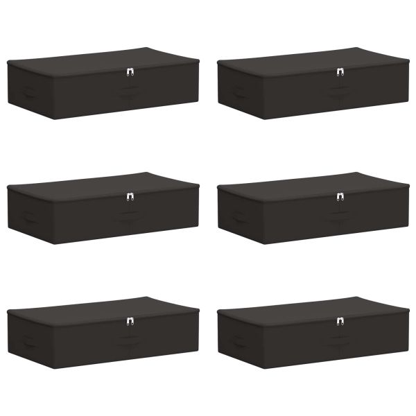 Кутия за съхранение 6 pcs Антрацит 70 x 40 x 18 см
