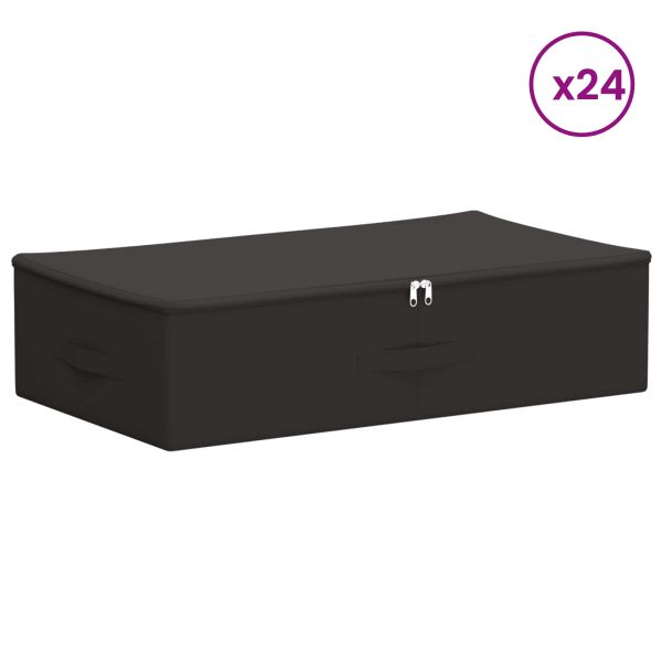 Кутия за съхранение 24 pcs Антрацит 70 x 40 x 18 см