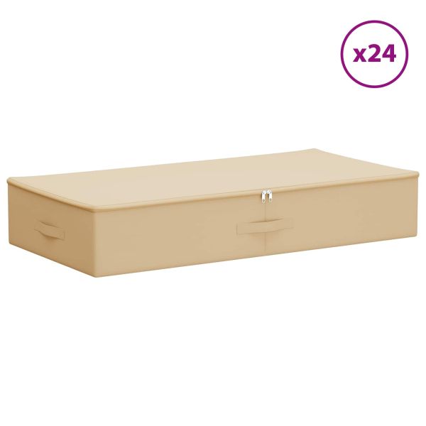 Кутия за съхранение 24 pcs Кремаво 100 x 50 x 18 см