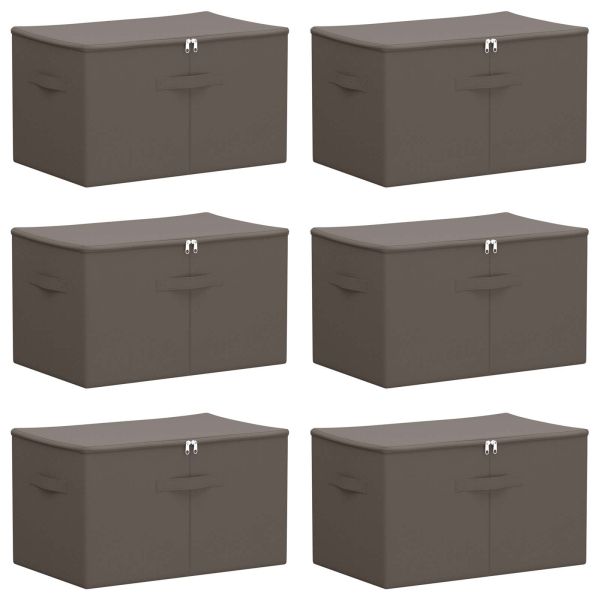 Кутия за съхранение 6 pcs Антрацит 55 х 35 х 32 см