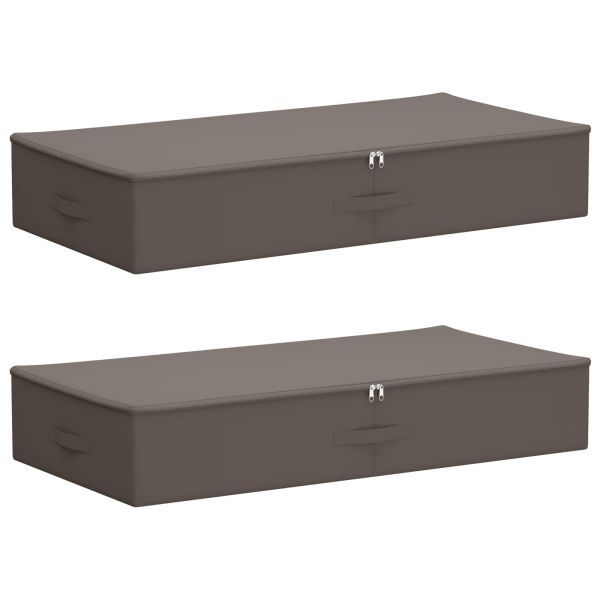 Кутия за съхранение 2 pcs Сиво 90 x 48 x 15 см Нетъкан текстил