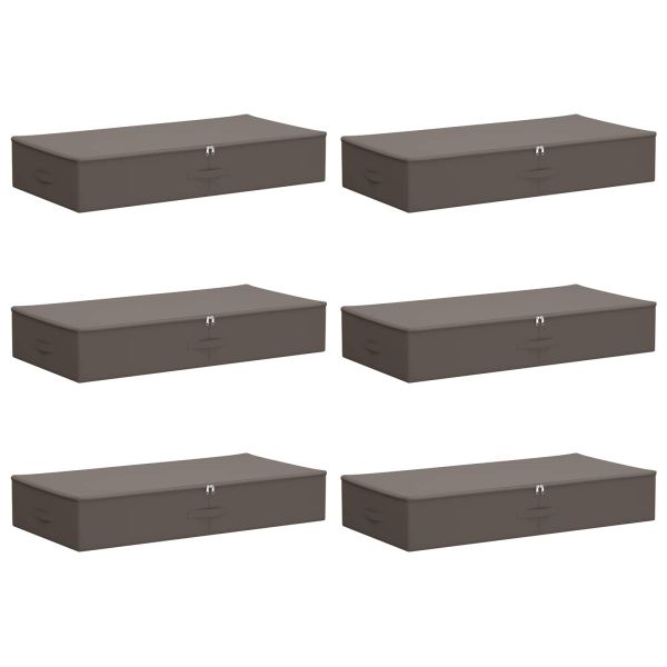 Кутия за съхранение 6 pcs Сиво 90 x 48 x 15 см Нетъкан текстил