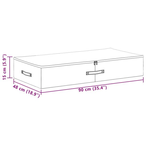 Кутия за съхранение 24 pcs Сиво 90 x 48 x 15 см Нетъкан текстил