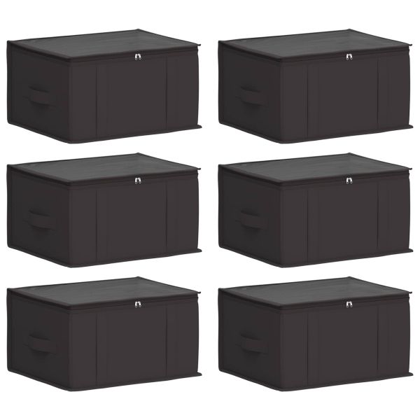 Кутия за съхранение с прозрачна горна част 6 pcs Антрацит