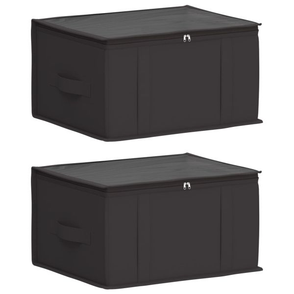 Кутия за съхранение с прозрачна горна част 2 pcs Антрацит
