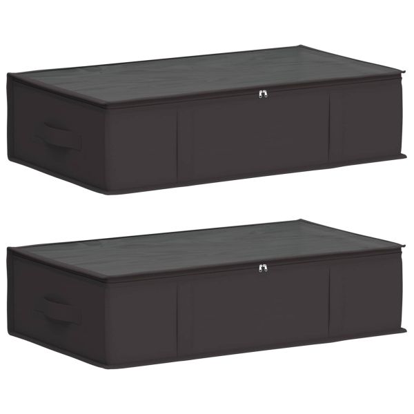 Кутия за съхранение с прозрачна горна част 2 pcs Антрацит