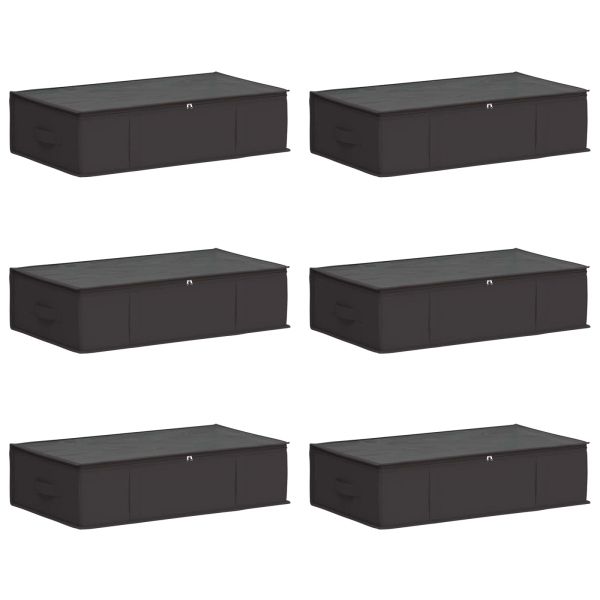 Кутия за съхранение с прозрачна горна част 6 pcs Антрацит