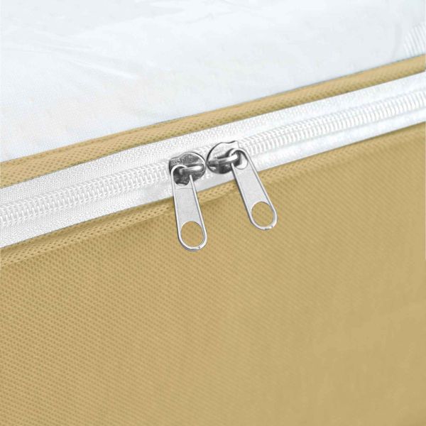 Кутия за съхранение с прозрачна горна част Кремаво