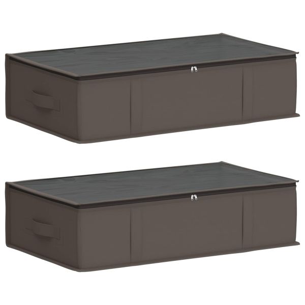 Кутия за съхранение с прозрачна горна част 2 pcs Сиво