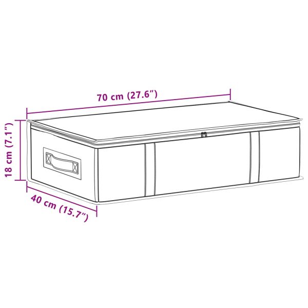 Кутия за съхранение с прозрачна горна част 2 pcs Сиво
