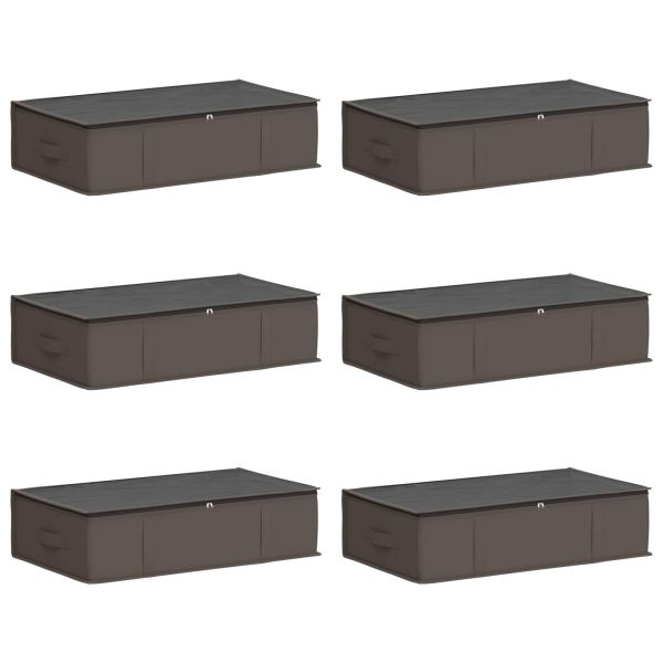 Кутия за съхранение с прозрачна горна част 6 pcs Сиво