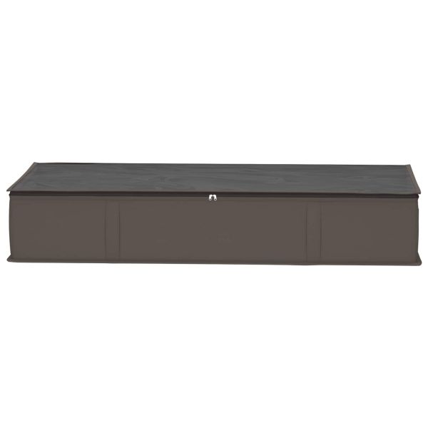 Кутия за съхранение с прозрачна горна част Сиво 90 x 48 x 15 см