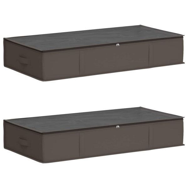 Кутия за съхранение с прозрачна горна част 2 pcs Сиво