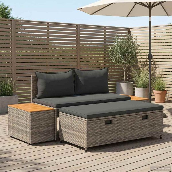 Комплект дивани за открито 4 -Seater 4 pcs 55 x 30 x 39 см