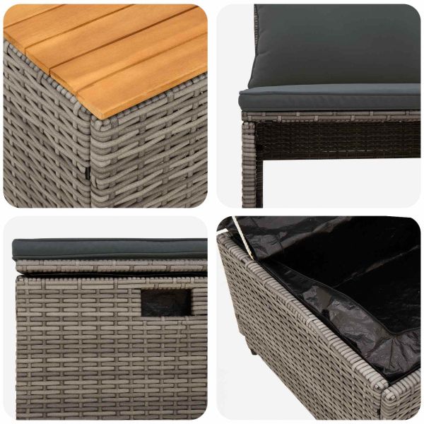Комплект дивани за открито 4 -Seater 4 pcs 55 x 30 x 39 см
