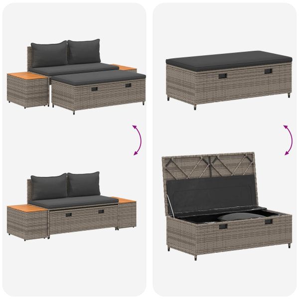 Комплект дивани за открито 4 -Seater 4 pcs 55 x 30 x 39 см