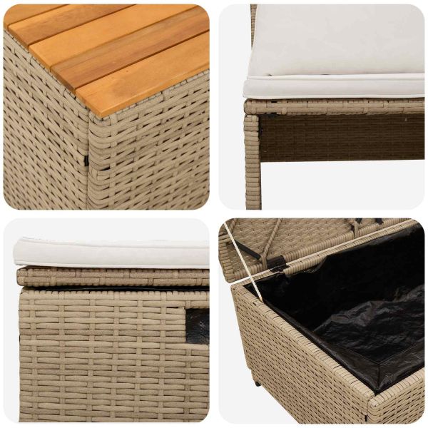 Комплект дивани за открито 4 -Seater 4 pcs 55 x 30 x 39 см