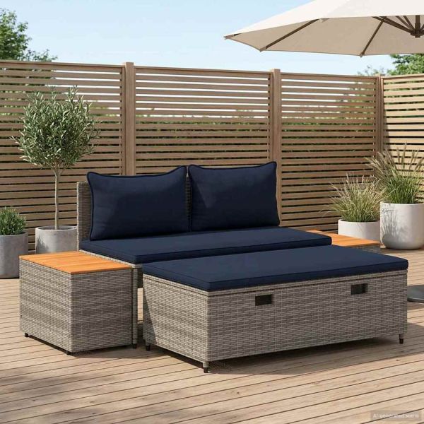 Комплект дивани за открито 4 -Seater 4 pcs 55 x 30 x 39 см