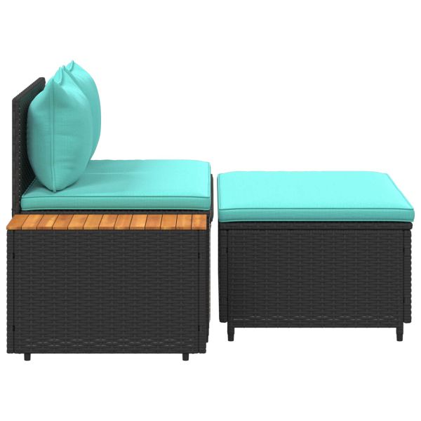 Комплект дивани за открито 4 -Seater 4 pcs 55 x 30 x 39 см