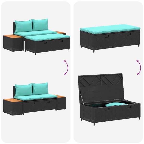 Комплект дивани за открито 4 -Seater 4 pcs 55 x 30 x 39 см