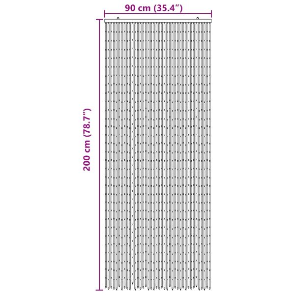 Завеса за врата против насекоми Многоцветно 90 x 200 cm Бамбук