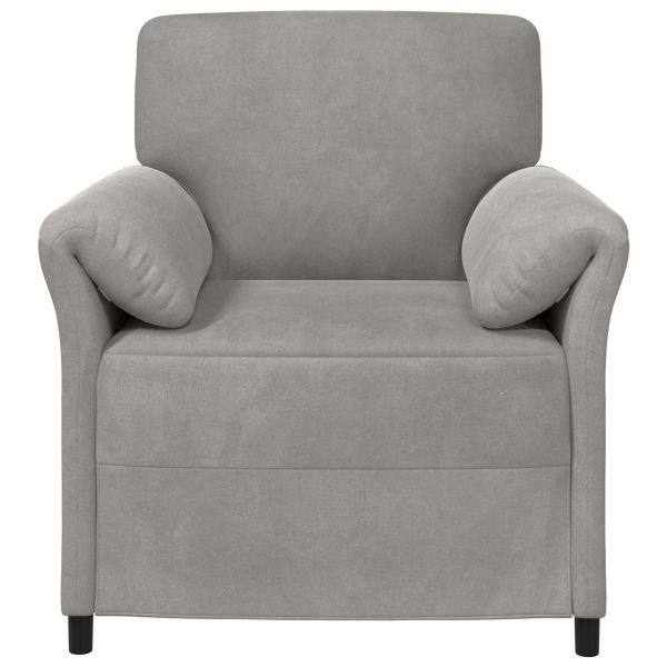 Диван с едно seating Светлосиво 88 x 83 x 95 см Кадифе