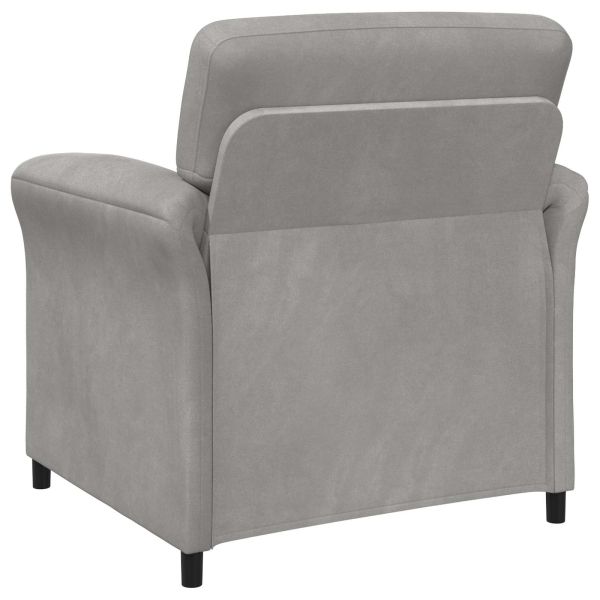 Диван с едно seating Светлосиво 88 x 83 x 95 см Кадифе