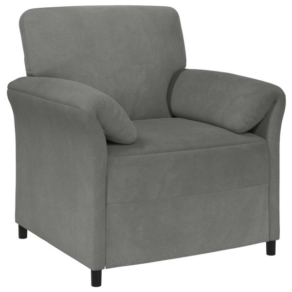Диван с едно seating Тъмносиво 88 x 83 x 95 см Кадифе