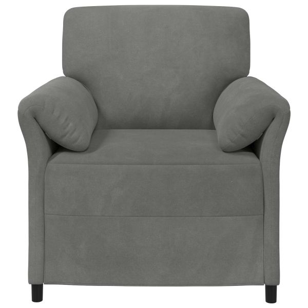 Диван с едно seating Тъмносиво 88 x 83 x 95 см Кадифе