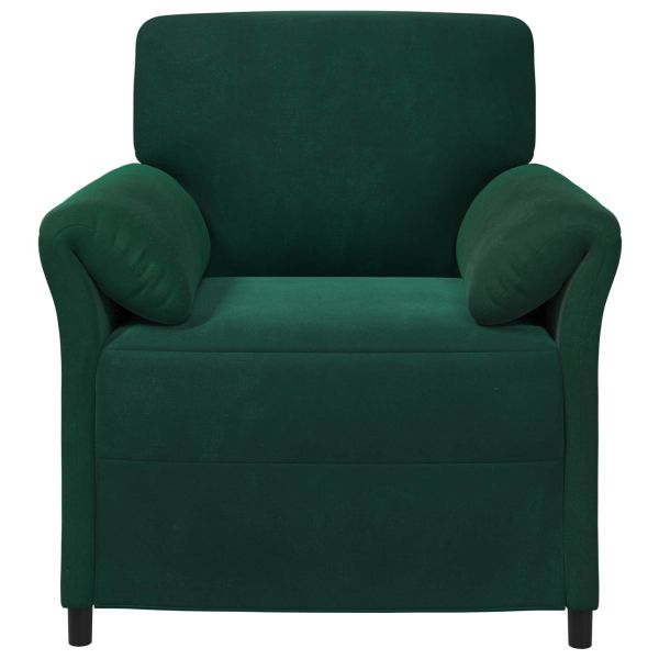 Диван с едно seating Тъмнозелено 88 x 83 x 95 см Кадифе