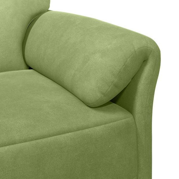 Диван с едно seating Светло зелено 88 x 83 x 95 см Кадифе