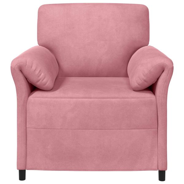 Диван с едно seating Розово 88 x 83 x 95 см Кадифе